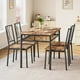 thumbnail image 1 of ChaoLink Juego de mesa y sillas para cocina y comedor para 5 personas, mesa y 4 sillas de metal y madera, color marrón rústico, 1 of 8