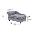 thumbnail image 5 of Teamson Pets Ivan Chaise Lounge Dog Bed with Storage for Pets up to 66 lbs, Gray, 5 of 12