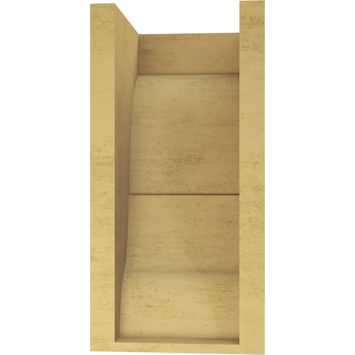 7"W x 7"D x 14"H Wide Asheboro Rough Cedar Woodgrain TimberThane Corbel, Primed Tan