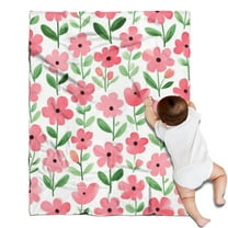 Pioneer Flower Blanket,Comfortable Soft Flannel Throw Blanket,All Season,Warm Lightweight Blankets for Sofa Bed Couch Living Room Chair,30"x40"(80x100cm)