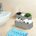 thumbnail image 6 of PinkSheep Wicker Toilet Storage Basket,  2 Pack Woven Water Hyacinth Toilet Paper Tank Topper Baskets Set for Shelves, Gray, 6 of 8