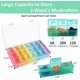 thumbnail image 4 of Weekly Pill Organizer 3-Times-A-Day Pill Box 7 Day Pill Holder Large Compartments Moisture-Proof Pill Case Medication Reminder Portable Container for, 4 of 4