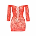 thumbnail image 1 of Intimates Wrap Hip Skirt Open Cut Long Sleeve Tight Mesh Coat W531, 1 of 2