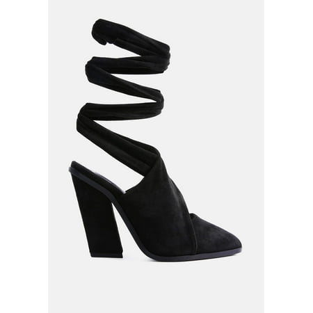 

Mama Fav Lace Up Block Heel Mules