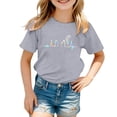 thumbnail image 3 of Kiijoy Girls Casual Short Sleeve Graphic Tee Summer Loose Round Neck T-Shirt, Sizes 3-13, 3 of 3