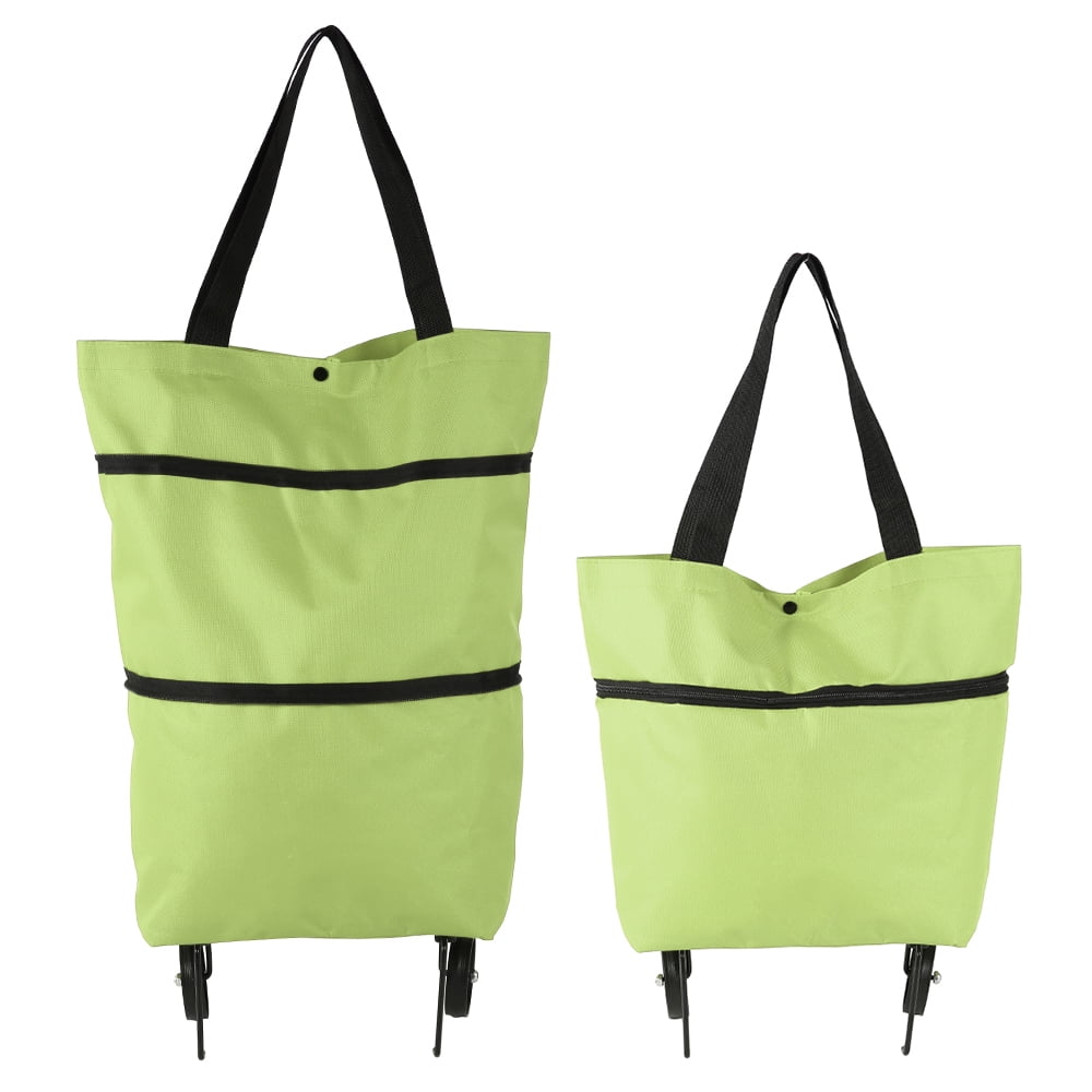ODOMY Folding Shopping Bag Oxford Cloth Portable Kola Shopping Cart with Wheels Reusable ...