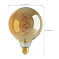 thumbnail image 3 of Satco 4.5 Watt G40 LED - Amber - Medium base - 2000K - 240 Lumens - 120 Volt, 3 of 9