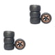 thumbnail image 1 of Bewildely RC Car Tires 1/16 1/12 1/14 Car Parts Assembly Replacement for Wltoys 124017  Black Type1, 1 of 1