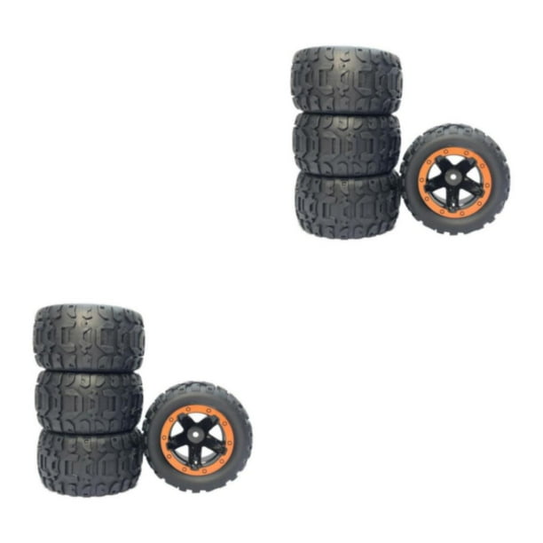 Bewildely RC Car Tires 1/16 1/12 1/14 Car Parts Assembly Replacement for Wltoys 124017 Black Type1
