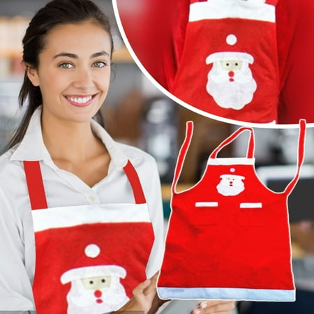 

Christmas Apron Dress Santa Decal Apron Adult Apron Decorations Red