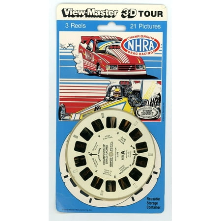 Drag Nhra Racing - NHRA Championship Drag Racing 3d View-Master 3 Reel Set By View Master