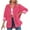 Pink, variant on Uaswgudfs Relaxed Denim Coat: Women's Autumn Loose Lapel Collar Design, Roll-Up Cuffs & Multi-Pocket Long Silhouette