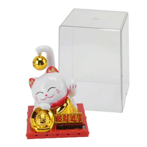 Lucky Cat Solar Ornaments,Small Bell Lucky Cat Light Energy Sensing Lucky Cat Ornaments Small Bell Lucky Cat Ornaments Masterfully Created