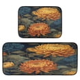 thumbnail image 2 of Kitchen Floor Mat 2 Sets Carpet Floor Mat Kitchen Mat Bathroom Mat Living Room Mat Bedroom Mat Absorbent Delicate Fabric No Ball Chrysanthemum Seamless Pattern, 2 of 7