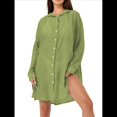 thumbnail image 2 of Cárdigan de Color Liso para Mujer, para Playa, Vacaciones, Informal, para Bikini, Traje de Baño, Protección Solar Verde un Tamaño, 2 of 9