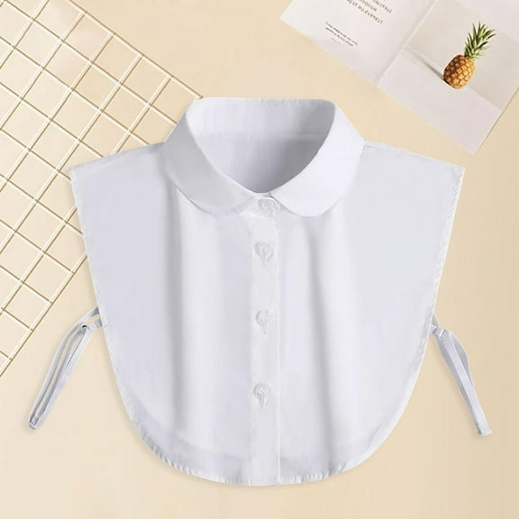 freneci White False Collar Accessory Shawl Collar for Formal Uniforms Shirts Sweater