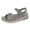 Grey, variant on Rokment Comfortable Ortho Walking Sandals for Women Plantar Fasciitis Beach Summer Casual Leather Buckles Open Toe Memory Foam Non Slip Nursing Work Shoes Black Size 6