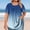 Deep Blue, variant on Women's 4x Plus Size Short Sleeve Pleated Top Button Up