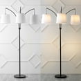 thumbnail image 5 of JONATHAN Y Sylva 72.5" 3-Light Mid-Century Modern Head-Adjustable Iron LED Arc Floor Lamp, Black, JYL3080A, 5 of 7