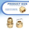 thumbnail image 2 of Uxcell 3/8" Flare Male Thread Brass Flare Tube Fitting, Welding Pipe Adapter Connector with Nut for Plumbing HVAC Air Conditioner, 2 of 7