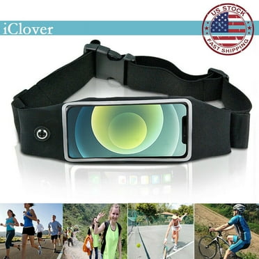 iClover Waterproof Running Waist Bum Bag Fanny Pack / Hip Pack Pouch for iPhone 13 Pro Max/12/11/Pro/Max/XS Max/7/8 Plus for Man Women Sports Jogging Travel Hiking