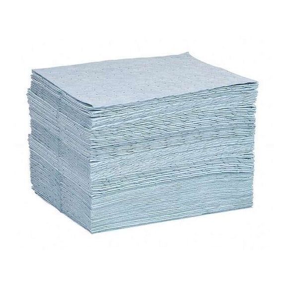 Spilltech Sorbent Pad, 26 gal, 15 in x 19 in, Oil, Blue, Polypropylene BPF100H
