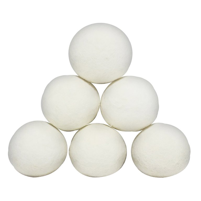 Wool Dryer Balls - Natural Fabric Softener, Reusable, Reduces Clothing  Wrinkles and Saves Drying Time. The Large Dryer Ball is a Better  Alternative to Plastic Balls and Liquid Softener. (Pack of 6)