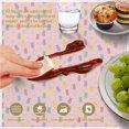thumbnail image 6 of Easter and Mini Bunnies Light Pink Pattern Round Tablecloth 60", Wrinkle-Resistant Wipeable Cover for Kitchen, Dining, Picnic & Patio, 6 of 6
