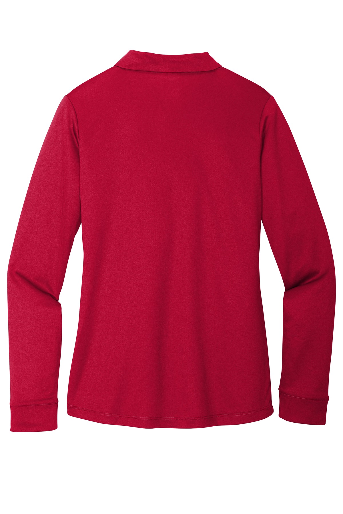 Port Authority Adult Female Women Y-neck Plain Long Sleeves Polo Red Medium - image 4 of 4