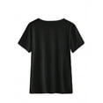 thumbnail image 2 of I Love You Cherry Much Print T-Shirt, Casual Crew Neck Short Sleeve Comfort Tee Top For Spring & SumCamisetas para mujer, lindas camisetas con estampado gráfico, de manga corta, estilo casual, para ve, 2 of 6
