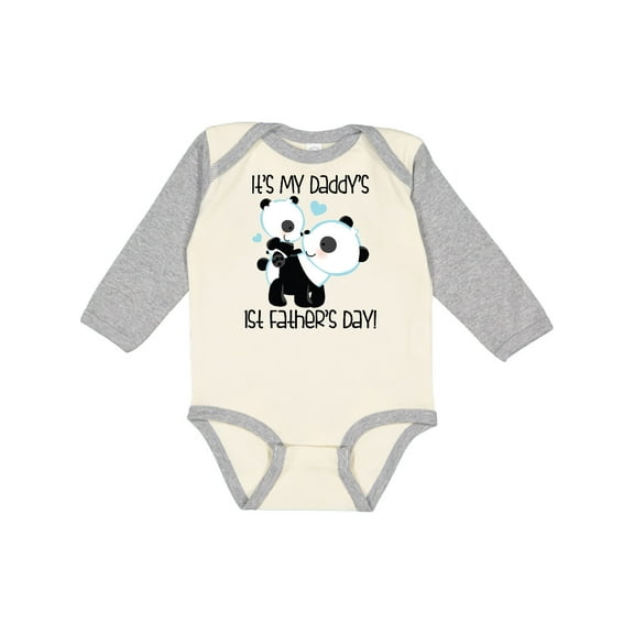 Inktastic My Daddy's 1st Fathers Day Boys Long Sleeve Baby Bodysuit
