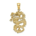 thumbnail image 5 of Auriga Fine Jewelry 10K Yellow Gold Solid 3-D Dragon Pendant for Women (L-31 mm, W-17 mm), 5 of 7