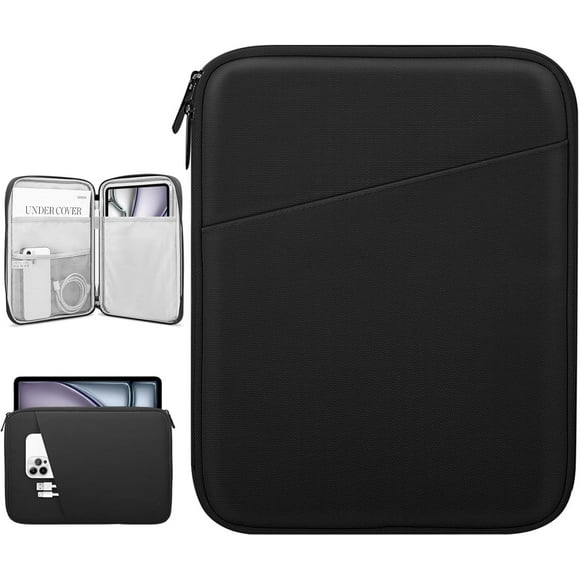 TRAHOO-13 Inch Tablet Sleeve Bag Carrying Case for iPad Pro 13" M4 2024, iPad Air 13", iPad Pro 12.9", Samsung Galaxy Tab S10+ Plus/S9 FE+/S9+ Plus 12.4", Remarkable Paper Pro 11.8", Black