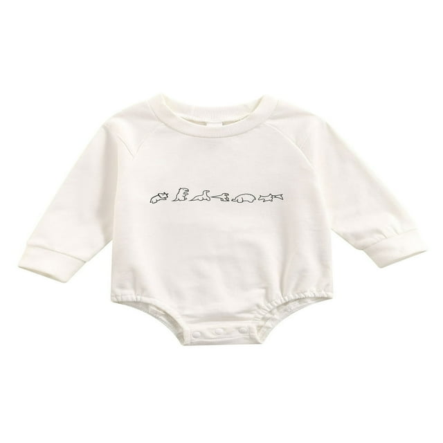 Chandail en Molleton Dinosaure pour Bébé Fille Garçon, Barboteuse, Pull-Over, Vêtements d'Automne