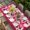 Crimson HotPink, variant on Valentine's Day Table Cloths for 5 Foot Rectangle Tables, Romantic Watercolor Love Pink Plaid Beige Patio Waterproof Elastic Fitted Tablecloths, Washable Rectangular Table Cover for Camping