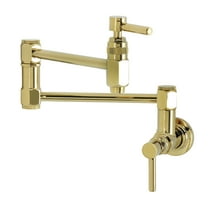 Kingston Brass KS5102DL Concord Wall Mount Pot Filler Faucet in Polished Brass