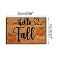 thumbnail image 3 of YAWUBT Happy Fall Door Mat – Pumpkin & Leaves Welcome Rug, Non-Slip, Durable PVC, Indoor/Outdoor Use, for Thanksgiving, Front Door Decor, 16 x 24 Inches, 3 of 7