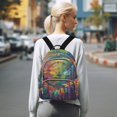 thumbnail image 7 of JIALIOU Mini Backpack Purse for Women Quilted Casual Daypack Small Travel Shoulder Bag, Colorful Dragonflies, 7 of 7
