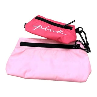 NWT Victoria Secret Pink 2 piece Black/White Pouch Set 
