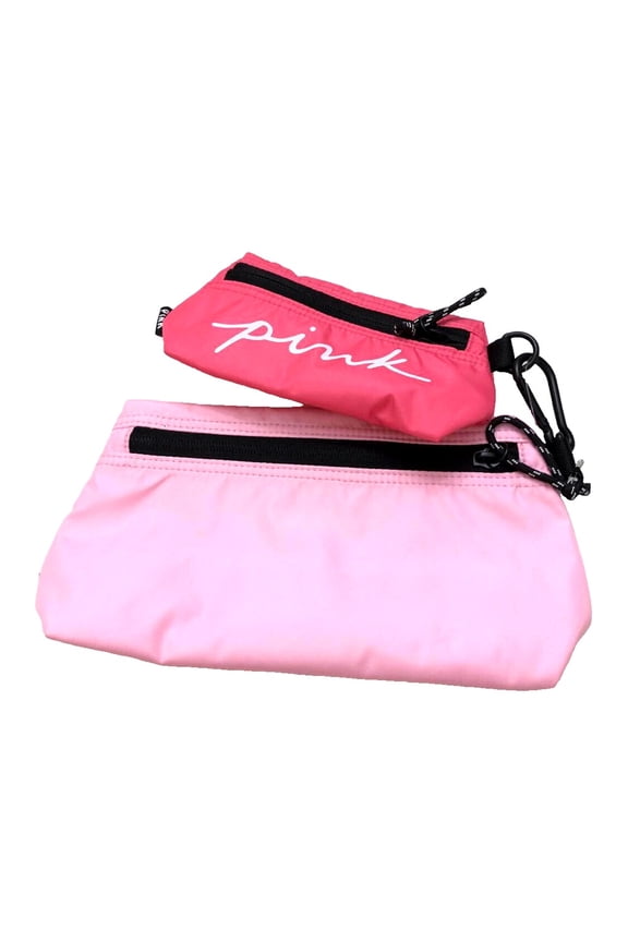 Pink Detachable Cosmetic Pouch 2 Piece Set Color Pink NWT