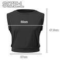 thumbnail image 2 of Women's crop Top sports shirt Cute sleeveless Yoga top Running gym workout shirt, 2 of 6