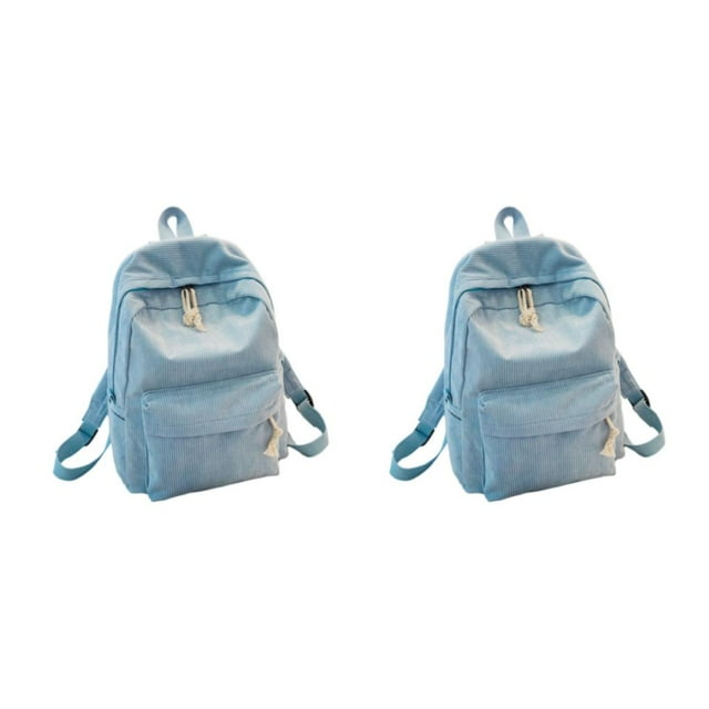 Wweixi Fashionable Women Backpack For School And Travel Sturdy And Roomy Spacious light blue 2Set