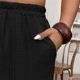 thumbnail image 7 of Nugftut Womens Capris Plus Size, Baggy Straigh Leg High Waist Casual Capri Pants with Pockets, 7 of 7