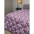 thumbnail image 2 of Fruit Art Down Alternative Comforter, Exotic Mango Fruits and Dotted Silhouettes in Continuous Pattern, Microfiber Quilt for All Season, 5 Sizes, Coral Marigold Fern Green, by Ambesonne, 2 of 3
