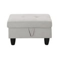 thumbnail image 5 of JESTOP 28.5" Ottoman with Storage, Fabric Ottoman Foot Rest Stool, Rectangle Upholstered Footstool, Storage Bench, 5 of 7