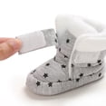 thumbnail image 4 of Patrón de estrella Bebé niña Niño Botines Prewalker Recién nacido Invierno Calcetines cálidos Zapatos de bebé oso de fresa Juguete, 4 of 6