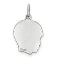 thumbnail image 4 of Sterling Silver Rh-plt Engraveable Boy Disc Charm Polish on Front/Back QM354/35P, 4 of 4