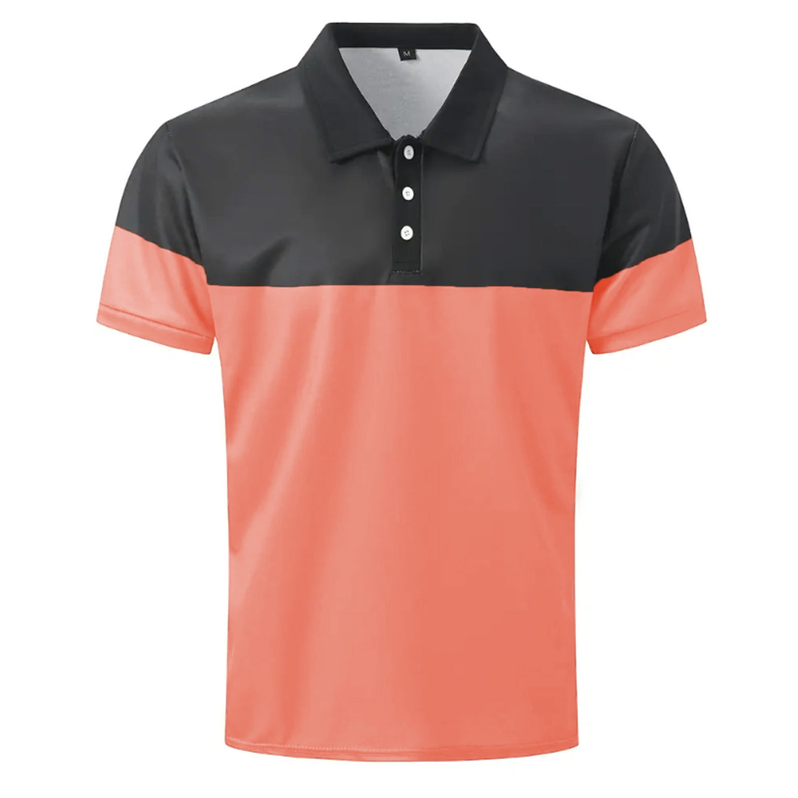 ZCFZJW Mens Polo Shirts Trendy Color Block Print Summer