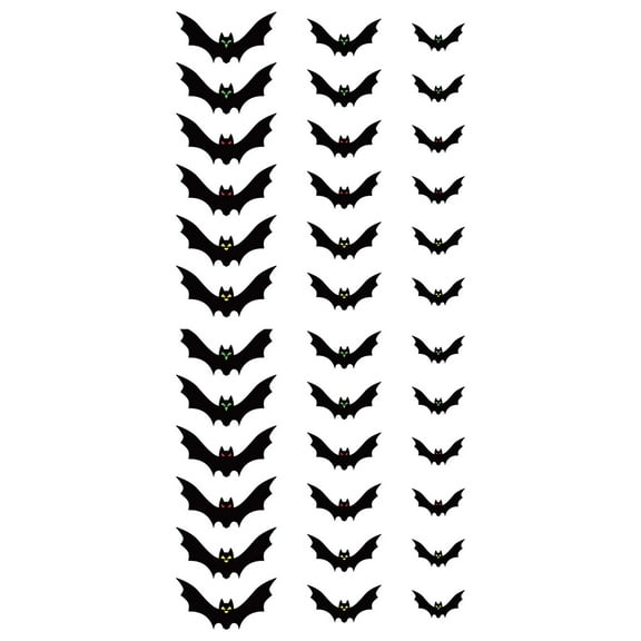 Shoreew Halloween Hanging Bats Decorations Large Flying Bats with Glowing Eyes for Indoor Outdoor Tree Porch Yard Lawn Home Decor