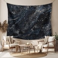 thumbnail image 2 of Starry Night Tapestry for Bedroom Wall Hanging Tapestry, Chic Modern Black Blue Marble Texture Ceiling Backdrop Tapestries Poster Blanket Wall Decor for Teens Room Living Room Dorm 59" x 90", 2 of 8